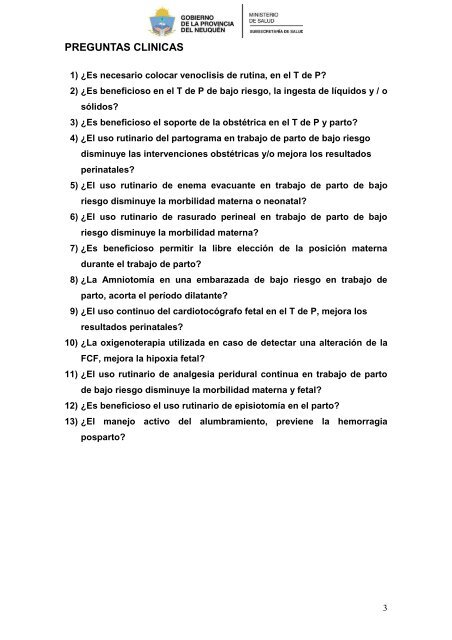 Manejo del trabajo de parto de bajo riesgo - Gobierno de la ...