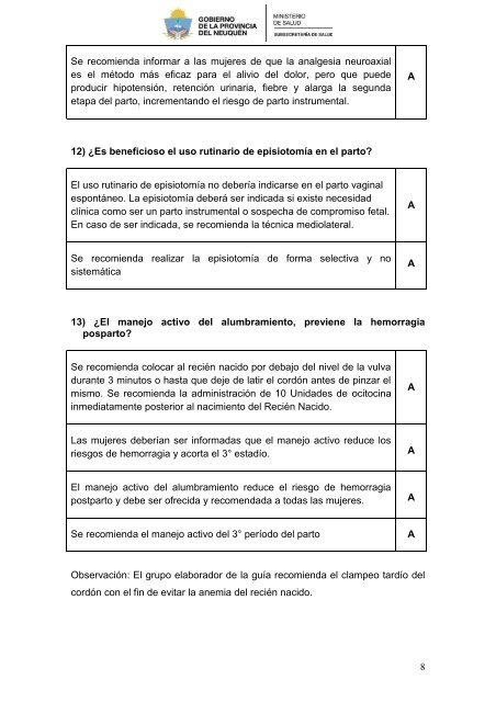 Manejo del trabajo de parto de bajo riesgo - Gobierno de la ...