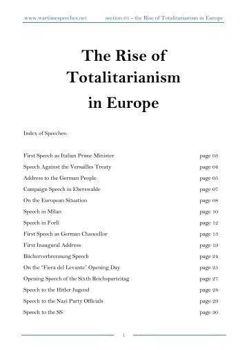 The Rise of Totalitarianism in Europe