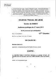COUR DU TRAVAIL DE LIEGE • •