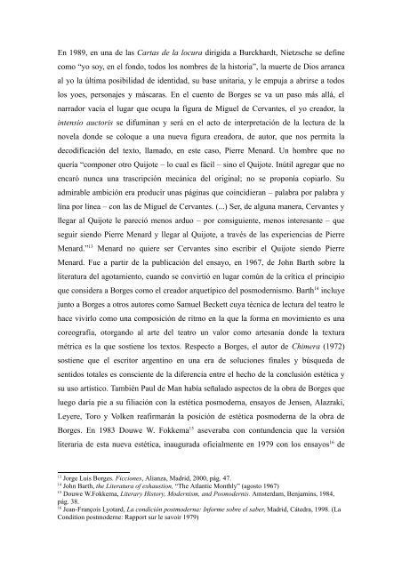 Límites de la interpretación en la Metaficción de Borges. - Hermeneia