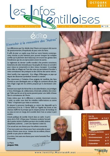 Les Infos Lentilloises n°20 - Lentilly