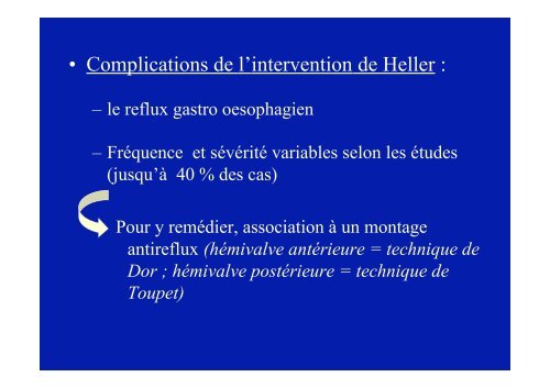 Achalasie de l'oesophage : les traitements - Hepato Web