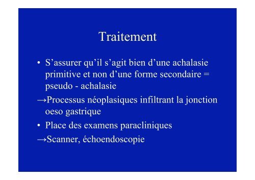 Achalasie de l'oesophage : les traitements - Hepato Web