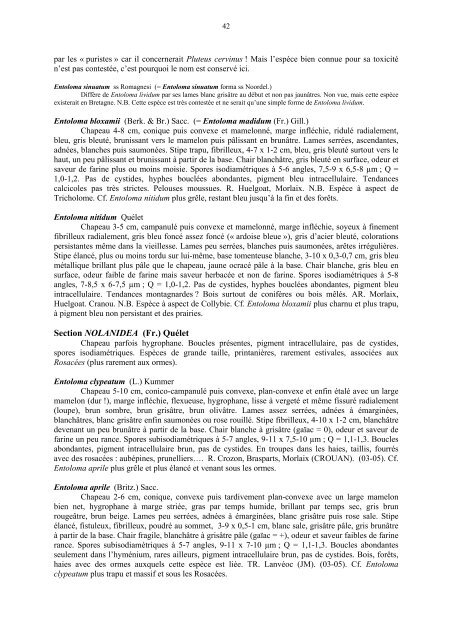 florule evolutive des basidiomycotina du finistere - Projet Aulnaies