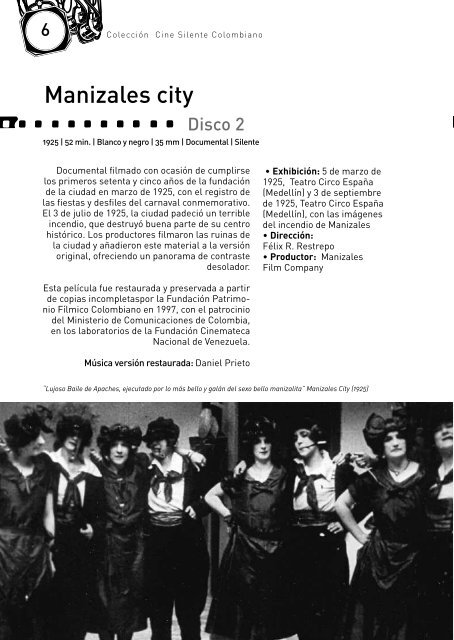 Colección Cine Silente Colombiano - Fundación Patrimonio Fílmico ...