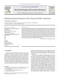 Modelling industrial dynamics with 