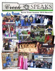 Summer, 2010 Newsletter - Byrne Creek Secondary