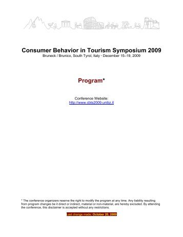 consumer behavior in tourism The objective of this study is to test the effect of the consumer's variety-seeking key words: tourism marketing, variety-seeking behaviour, mixed logit. consumer behavior in tourism The objective of this study is to test the effect of the consumer's variety-seeking key words: tourism marketing, variety-seeking behaviour, mixed logit.