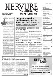 n° spécial - Nervure Journal de Psychiatrie