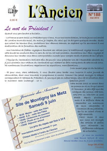Le mot du Président ! - Académie de Nancy-Metz