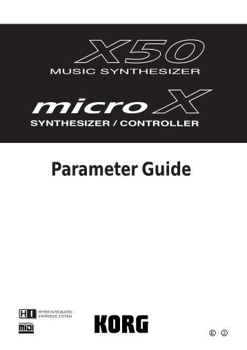 To Download: X50_microX_ParamGuide_E2.pdf - Korg