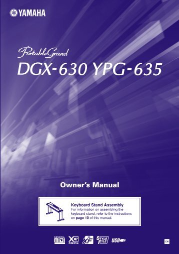DGX-630 YPG-635 Owner's Manual - Yamaha