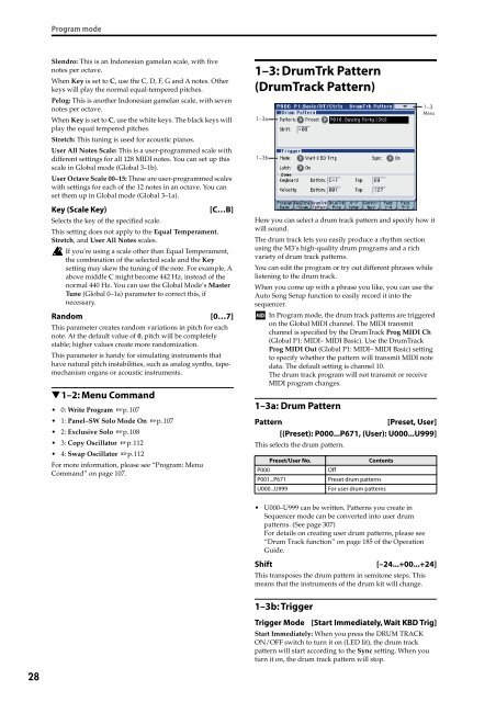 M3 XPanded Parameter Guide - Korg