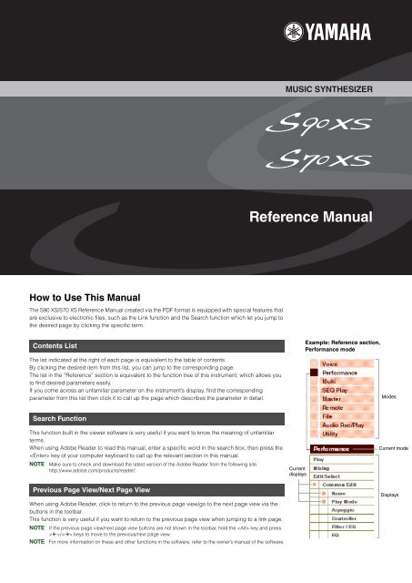S90 XS/S70 XS Reference Manual - zZounds.com