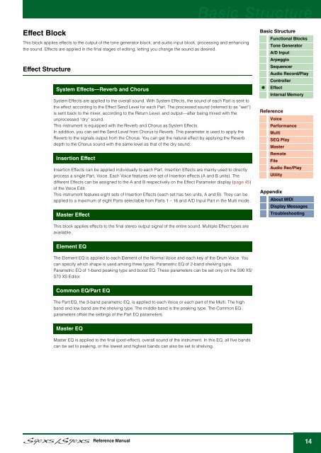 S90 XS/S70 XS Reference Manual - zZounds.com