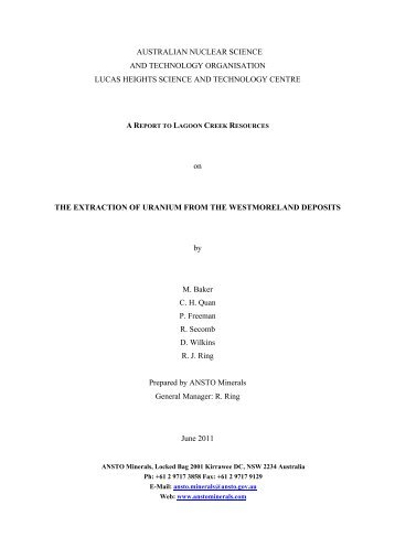 Laterite Leach Tests