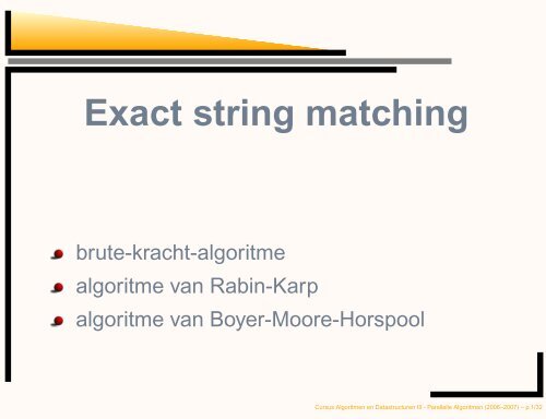 Exact string matching - caagt