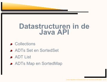 Datastructuren in de Java API - caagt