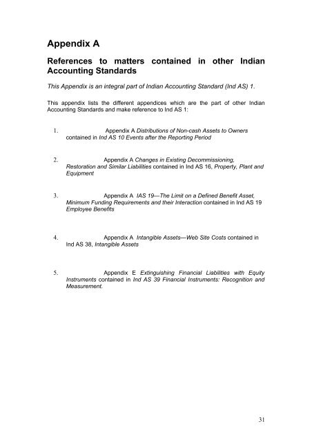 Indian Accounting Standards(Ind AS) 1