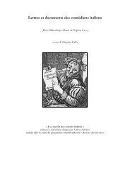 Lettres et documents des comédiens italiens, Valentino Gallo ... - irpmf