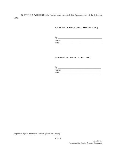 MASTER ASSET PURCHASE AGREEMENT BY ... - Canadian Stocks