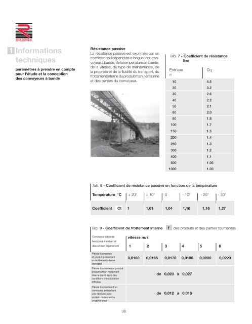 Informations techniques - Rulmeca