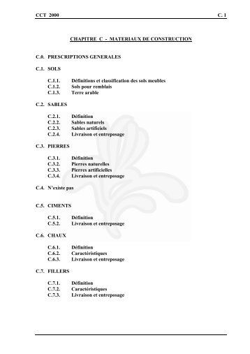 CCT 2000 C. 1 CHAPITRE C - Confederatie Bouw