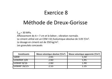 Exercice 8 Méthode de Dreux-Gorisse