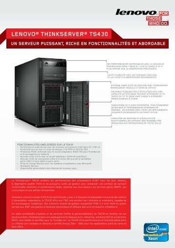 ThinkServer TS430 Datasheet - Lenovo