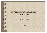 La Programmation Logique : PROLOG - Emmanuel ADAM