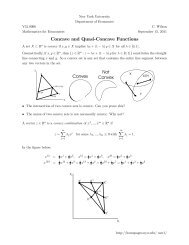 Concave and Quasi-Concave Functions - New York University