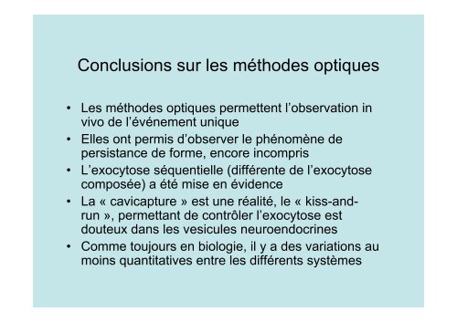 Description de l'exocytose - Laboratoire Matière et Systèmes ...