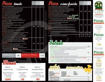 Consultez notre carte - Pizza Minutes à Châlons en Champagne