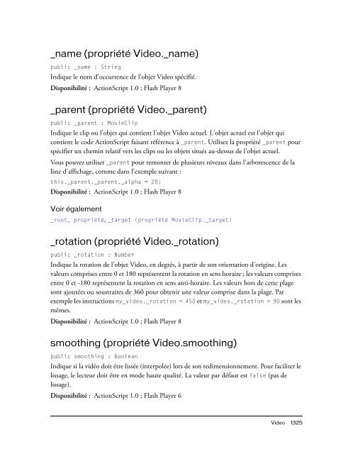 Guide de reference du langage ActionScript 2.0 - PowWeb