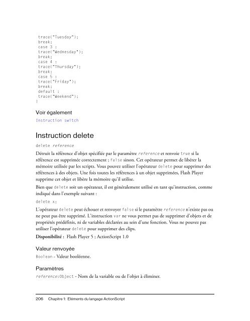 Guide de reference du langage ActionScript 2.0 - PowWeb