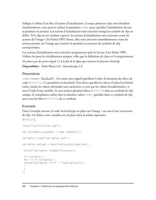 Guide de reference du langage ActionScript 2.0 - PowWeb