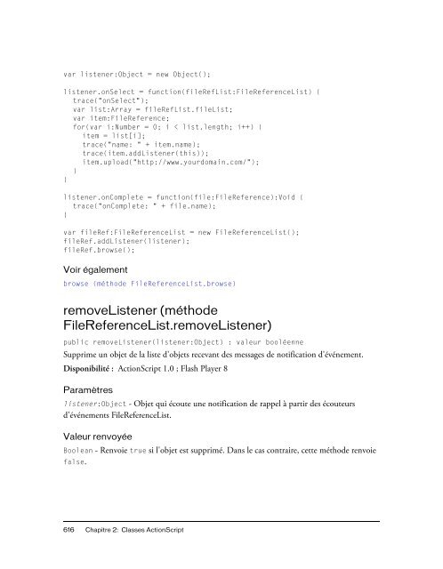 Guide de reference du langage ActionScript 2.0 - PowWeb