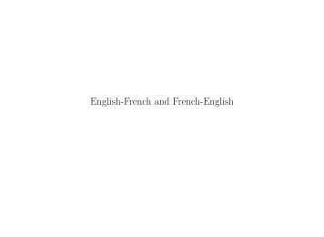 English-French and French-English - iTeX translation reports