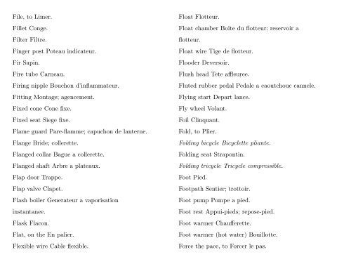 English-French and French-English - iTeX translation reports