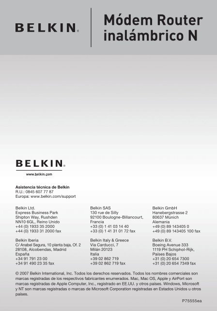 N Wireless Modem Router - Belkin