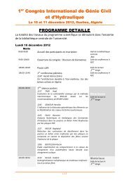 Programme de la conférence - Guelma