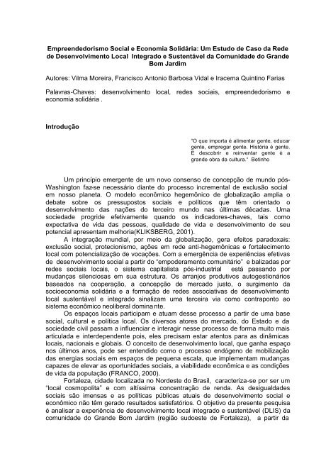 Empreendedorismo Social e Economia Solidário - Unioeste