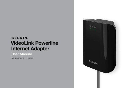 F5D4077 VideoLink Powerline Internet Adapter - Belkin