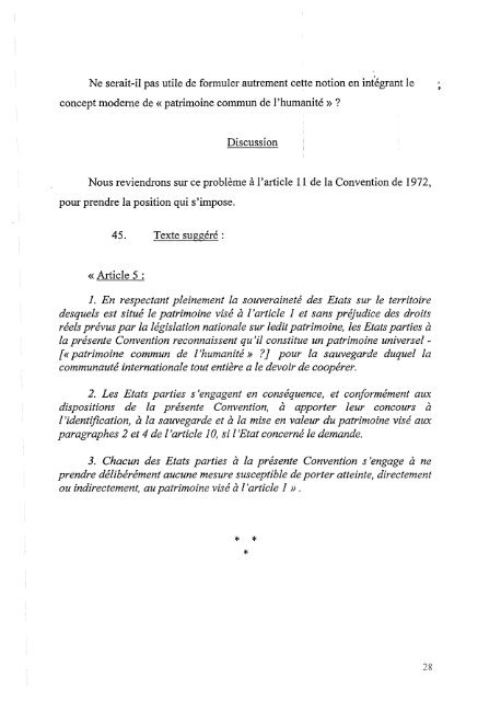 Canevas de travail » préparé par Mohammed Bedjaoui - Unesco