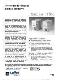 Série INH - DETECTION ET AUTOMATISME