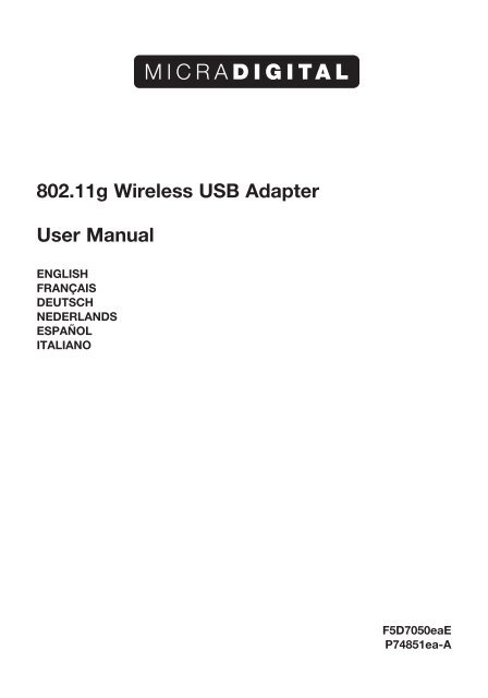 DRIVER UPDATE: MICRADIGITAL 802.11 G WIRELESS USB ADAPTER
