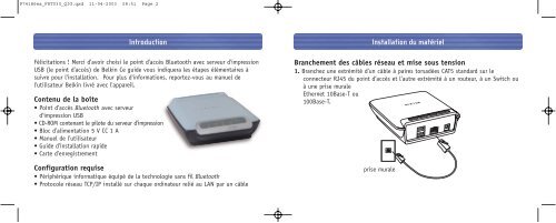 Bluetooth™ Access Point Point d'accès Bluetooth ... - Belkin