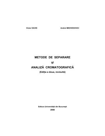 METODE DE SEPARARE şi ANALIZĂ CROMATOGRAFICĂ