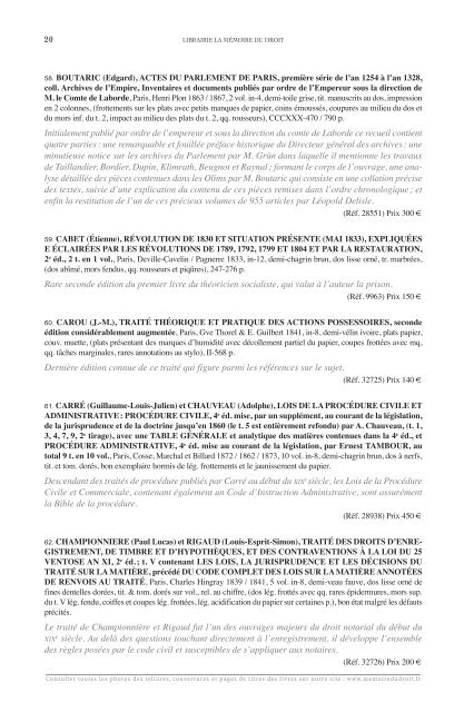 La Mémoire du Droit - Librairie La Memoire du Droit